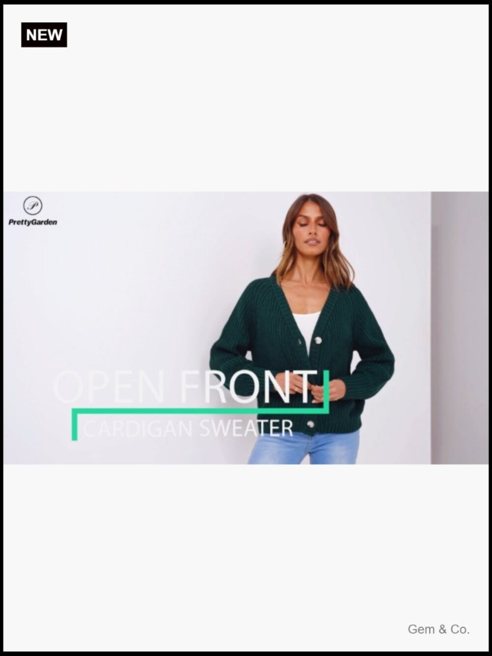 Chunky Knit Open Front Cardigan Long Sleeve Button Loose - Picture 7 of 7